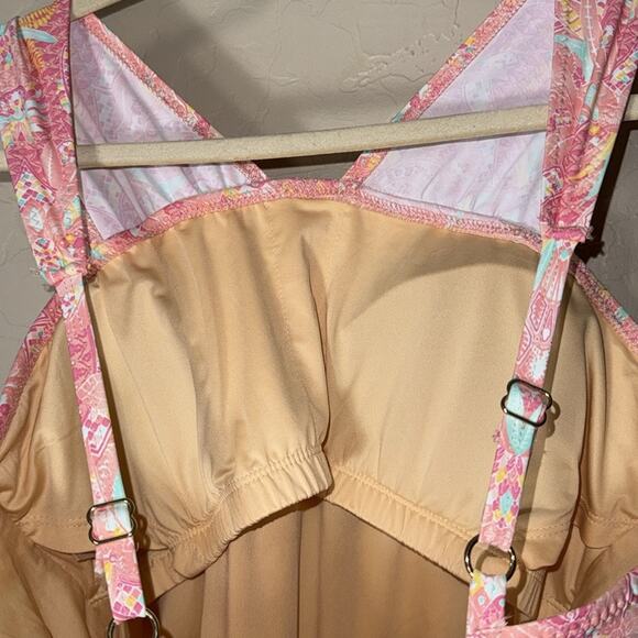 Talbots cabana life tummy control full coverage pinktropical pinapple one piece - Picture 8 of 9